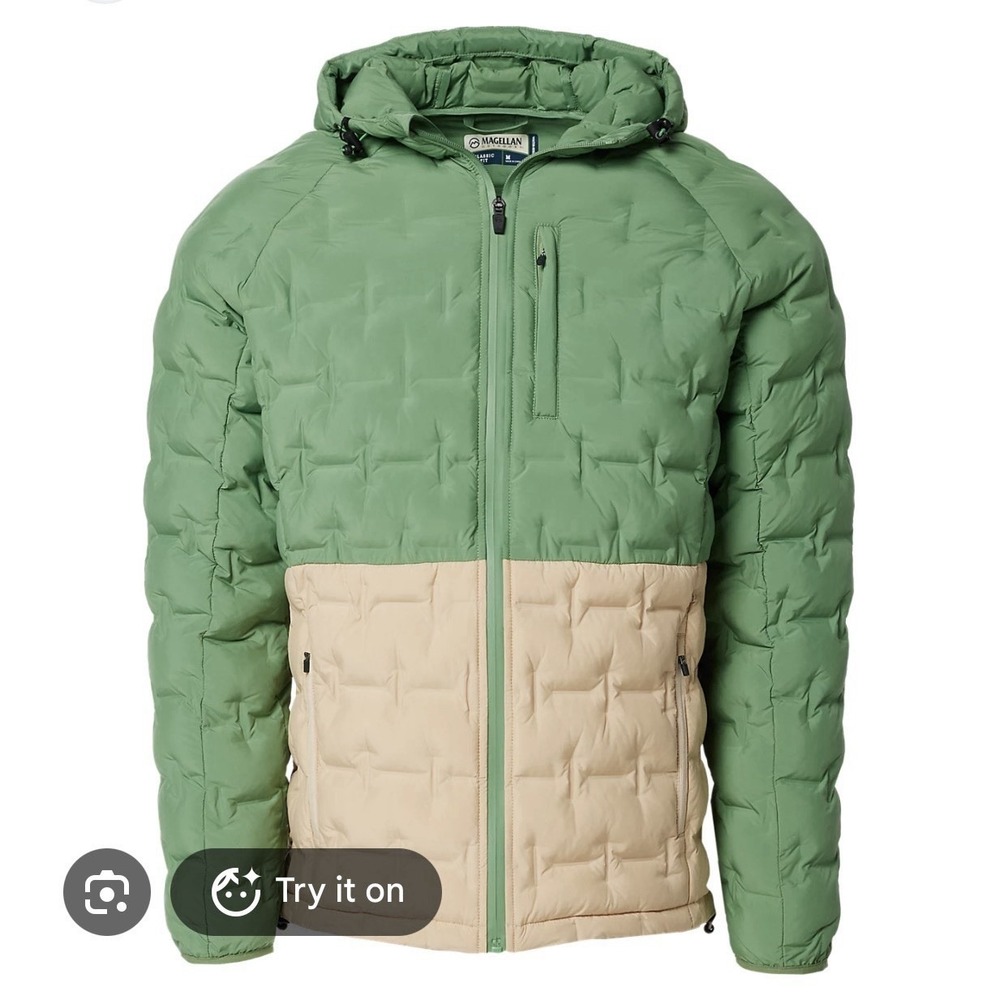 Magellan Outdoors Backpacker Trail Textured Puffer Jacket Men's Water Resistant